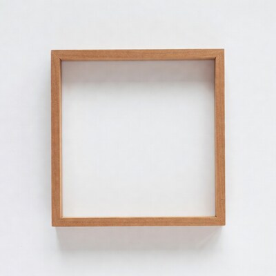 Empty wooden picture frame