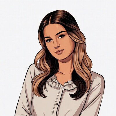 Woman with long brown hair