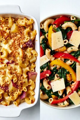 Mac and cheese and pasta salad