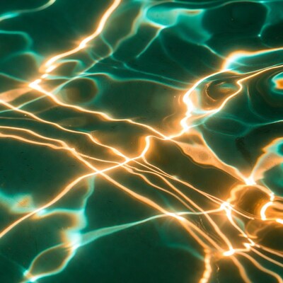 Sunlight reflecting on water surface