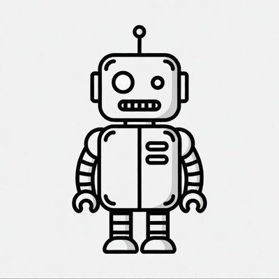 Cartoon robot illustration