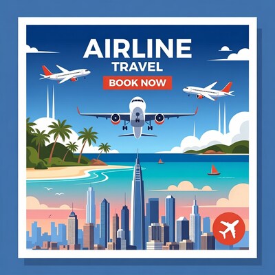 Airline Travel Book Now Poster