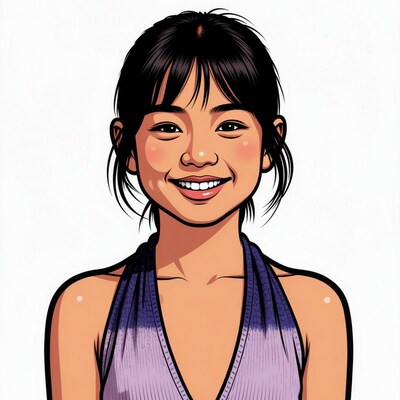 Smiling Asian woman portrait