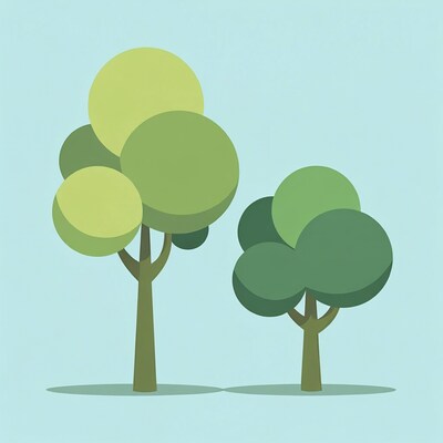 Two stylized trees illustration