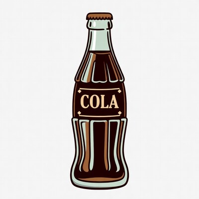 Cola bottle illustration