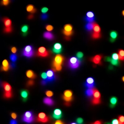 Colorful blurred lights on black