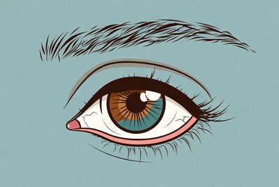 Cartoon eye with eyebrow