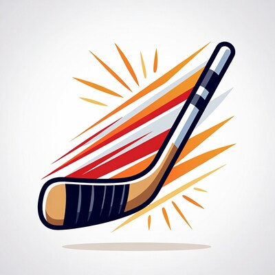 Hockey stick with motion lines