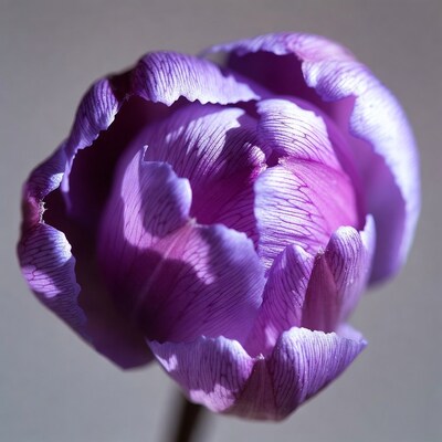 Purple tulip close up