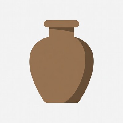 Brown clay pot