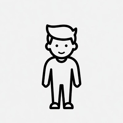 Boy standing icon