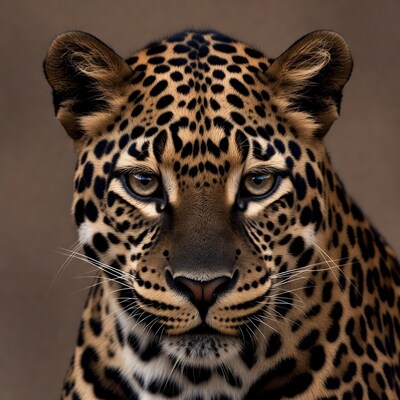 Leopard close up face