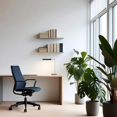 Modern office desk with chair