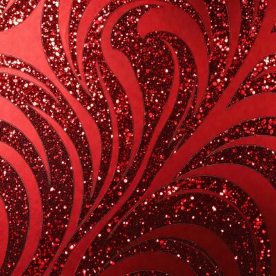 Red glitter swirl pattern