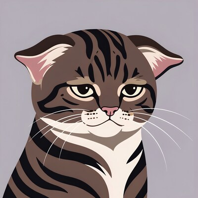 Cartoon cat face illustration