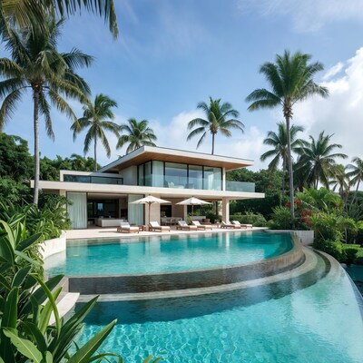 Luxury villa with infinity pool