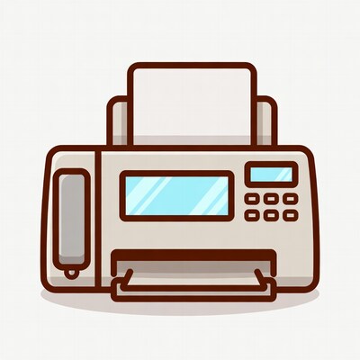 Fax machine with paper