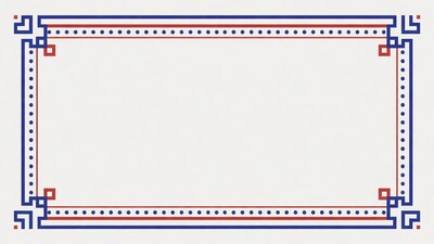 Decorative geometric border frame