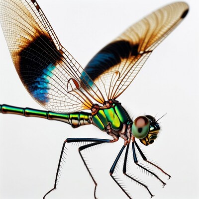 Close up of colorful dragonfly