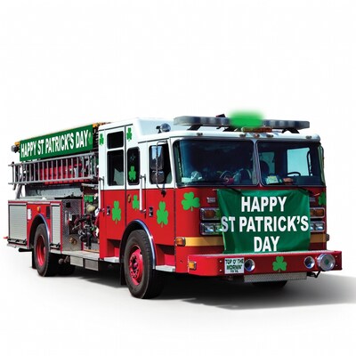 St Patricks Day Fire Truck