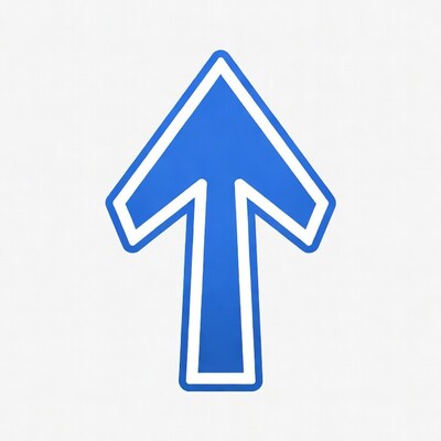 Blue arrow pointing up