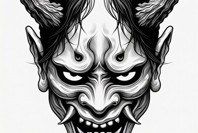 Japanese Oni Demon Mask