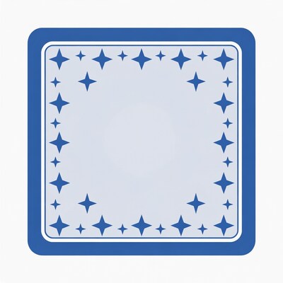 Blue star border frame