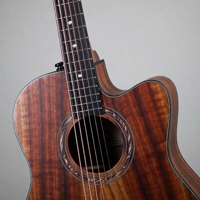 Acoustic guitar close up