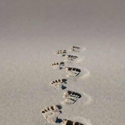 Footprints in sand