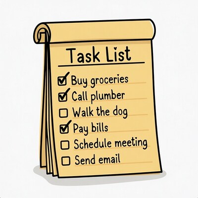 Task list with checkboxes