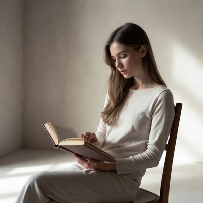 Woman reading a book