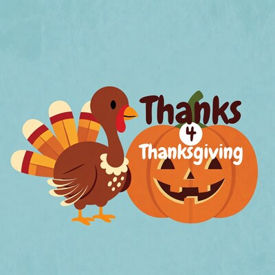 Thanksgiving Turkey and Pumpkin
