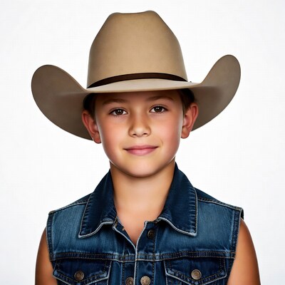 Boy in cowboy hat