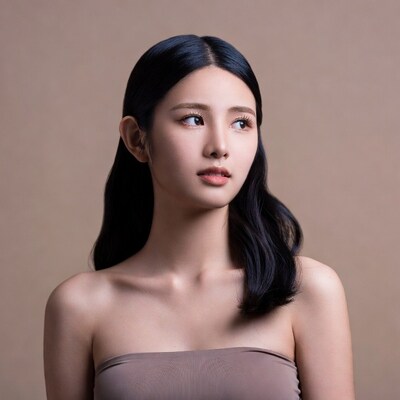 Asian woman with long black hair