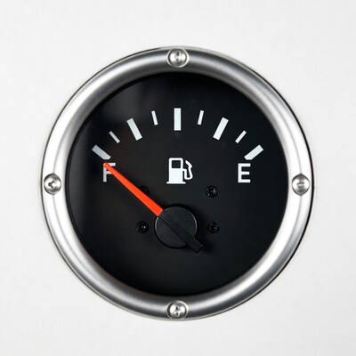 Fuel gauge showing full tank