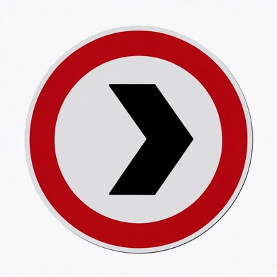No right turn traffic sign