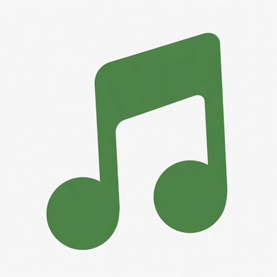 Green music note icon