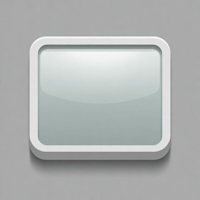Glossy rectangular button icon