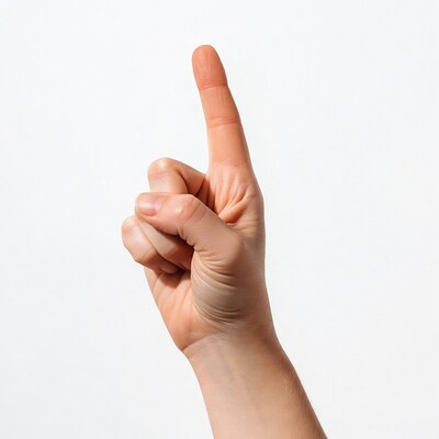 Hand pointing upwards
