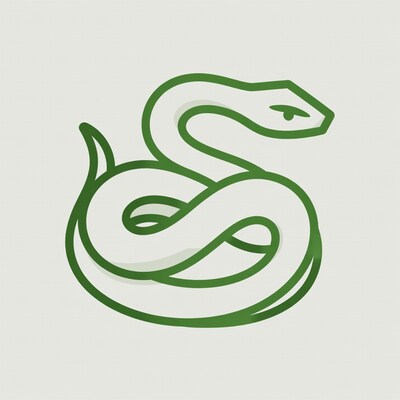 Green snake illustration