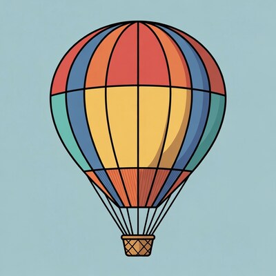 Colorful hot air balloon