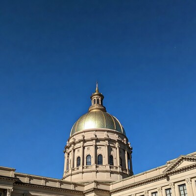 Golden dome on government building
