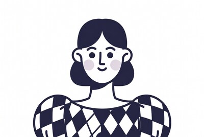 Woman in checkered top