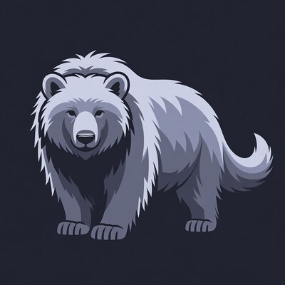 Gray bear illustration