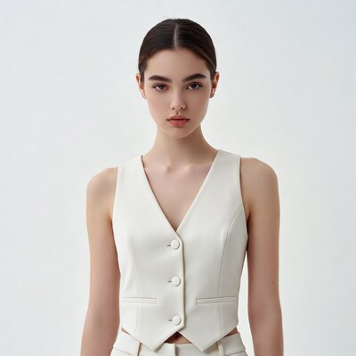 Woman in white vest