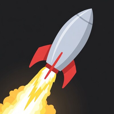 Rocket launching into space