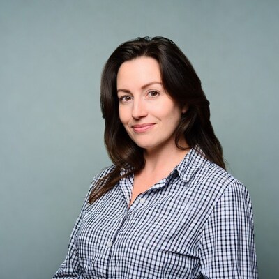 Woman in checkered shirt
