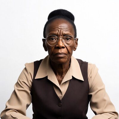 Elderly African American woman portrait