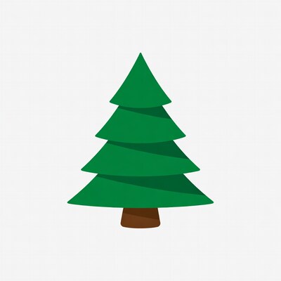 Green Christmas tree illustration