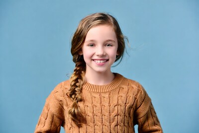 Smiling White Girl Portrait